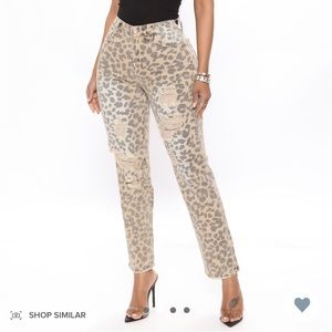 Fashion nova leopard jeans